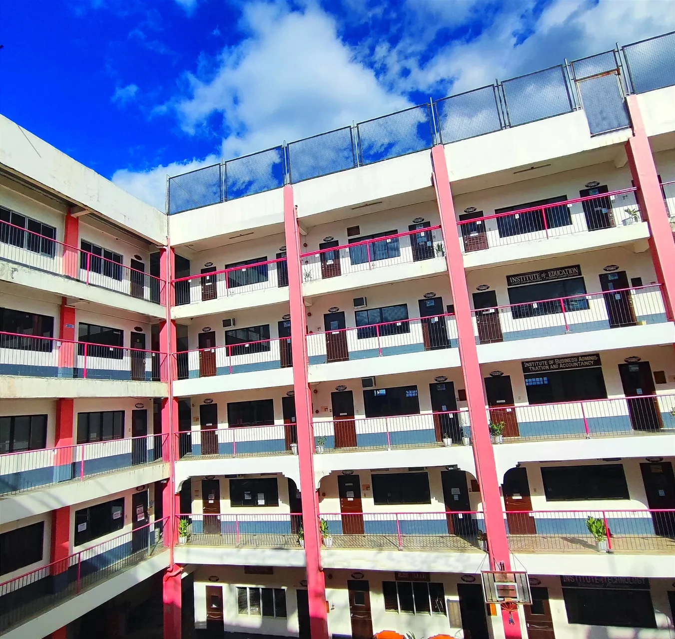 The SVFC campus under a bright blue sky